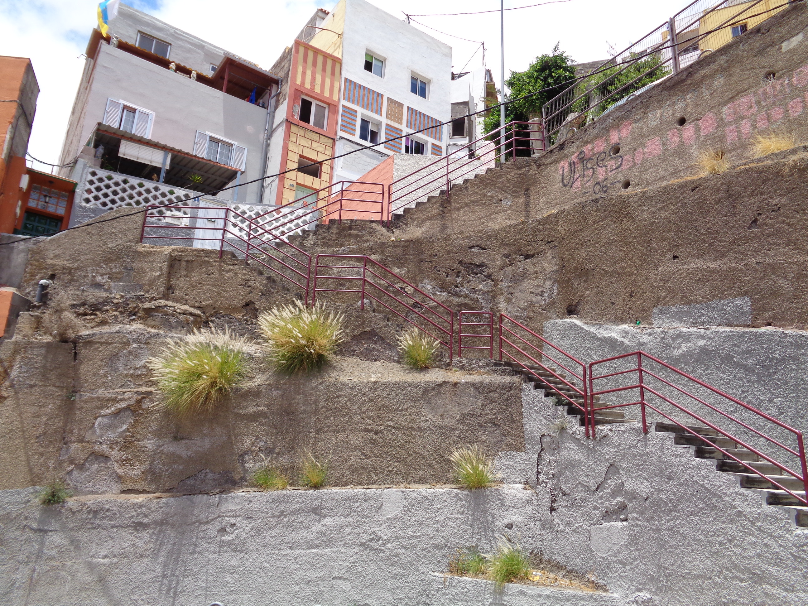Fotografía de las escaleras de la calle Tajinaste en Barrio Nuevo