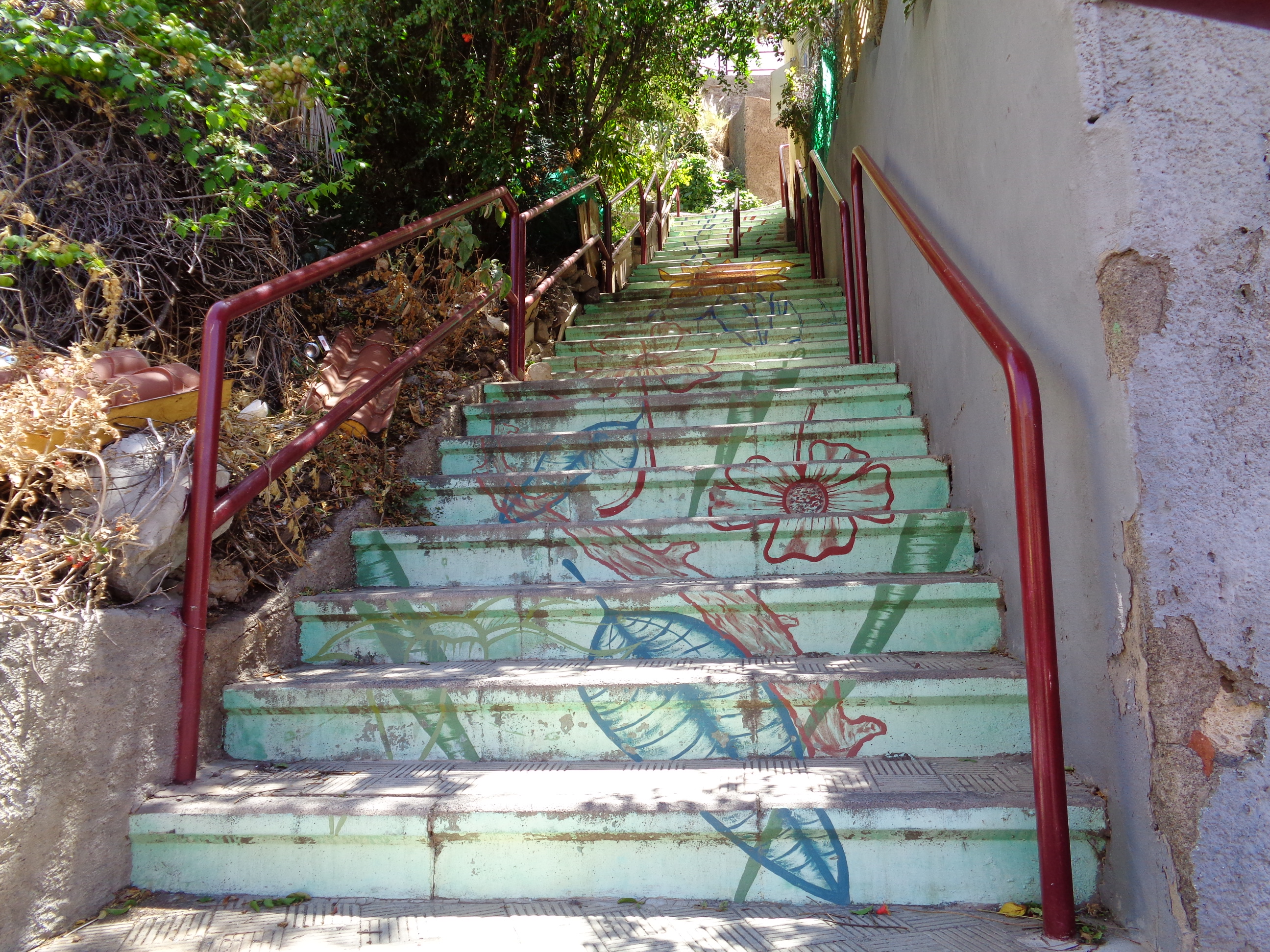 Fotografía de las escaleras de la calle Drago en Barrio Nuevo
